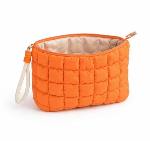 Quilted Makeup Pouch | Stylish Cosmetic & Travel Organizer | Multi-Purpose Storage Bag