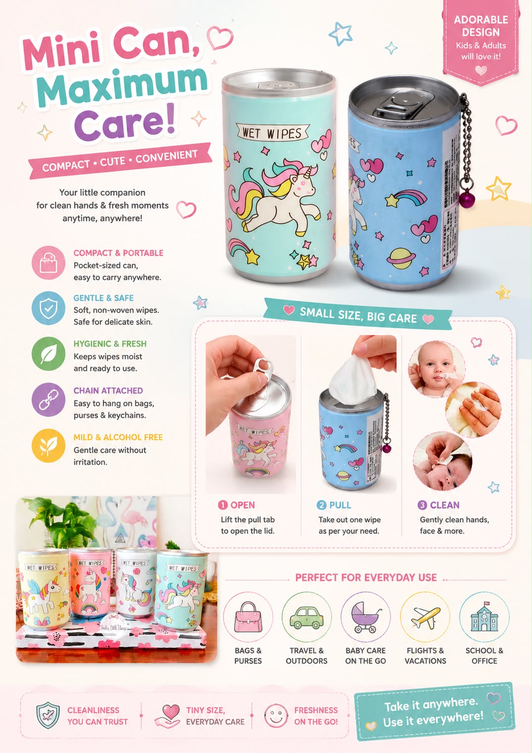 Mini Wet Wipes Can – Hygiene On-the-Go
