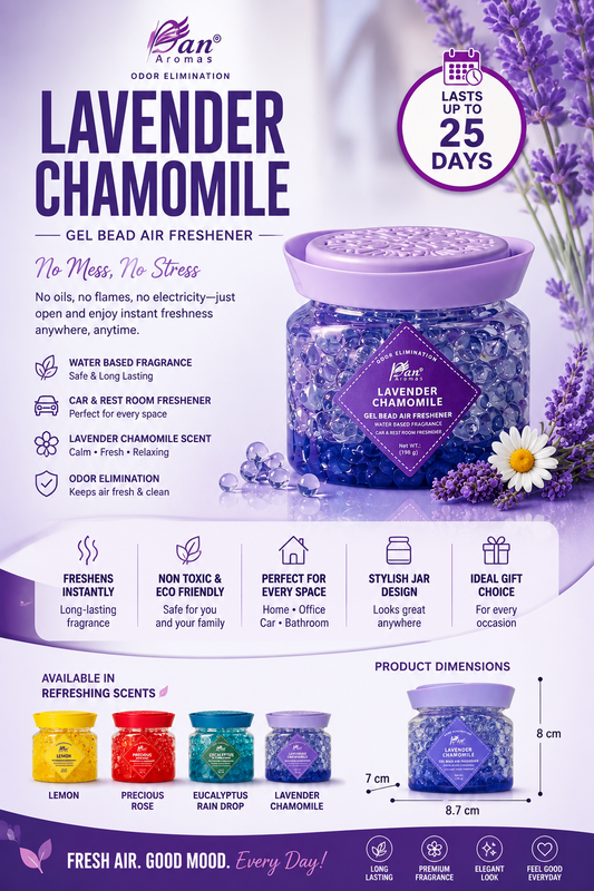 Chamomile Gel Bead Air Freshener – Long-Lasting Fragrance