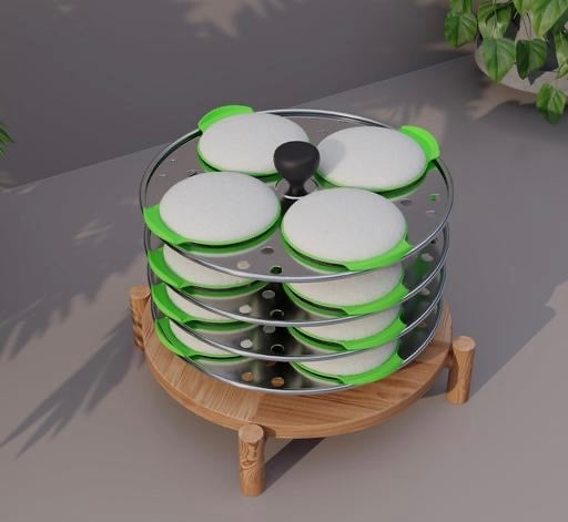 Food Grade Silicone Idli Mould Pack of 8 | BPA Free | Heat Resistant | Reusable Steamer Mould