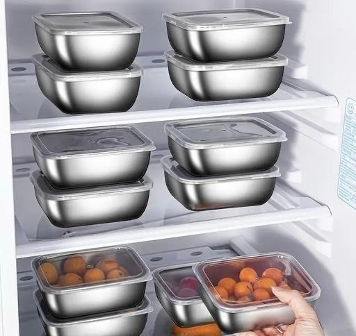 Premium Stainless Steel Food Storage Containers with Lids – Pack of 4
