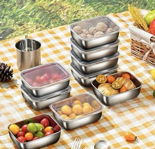 Premium Stainless Steel Food Storage Containers with Lids – Pack of 4