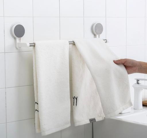 Stick & Hang Towel Bar – No Drilling Bathroom Organizer