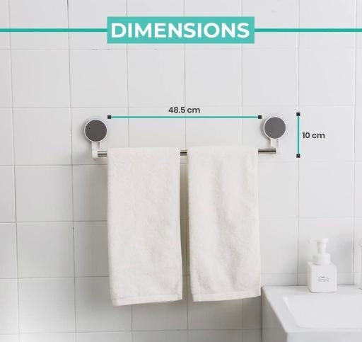 Stick & Hang Towel Bar – No Drilling Bathroom Organizer
