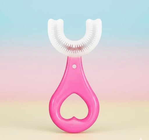 360° Kids U-Shaped Toothbrush – Soft Bristles & Easy Grip