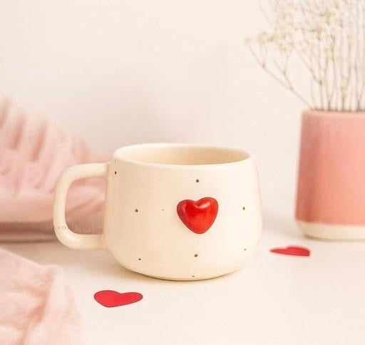Heart Ceramic Mug – Full of Love in Every Sip ❤️