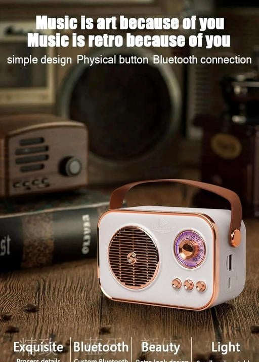 Retro Bluetooth Speaker – Portable Wireless Music Speaker