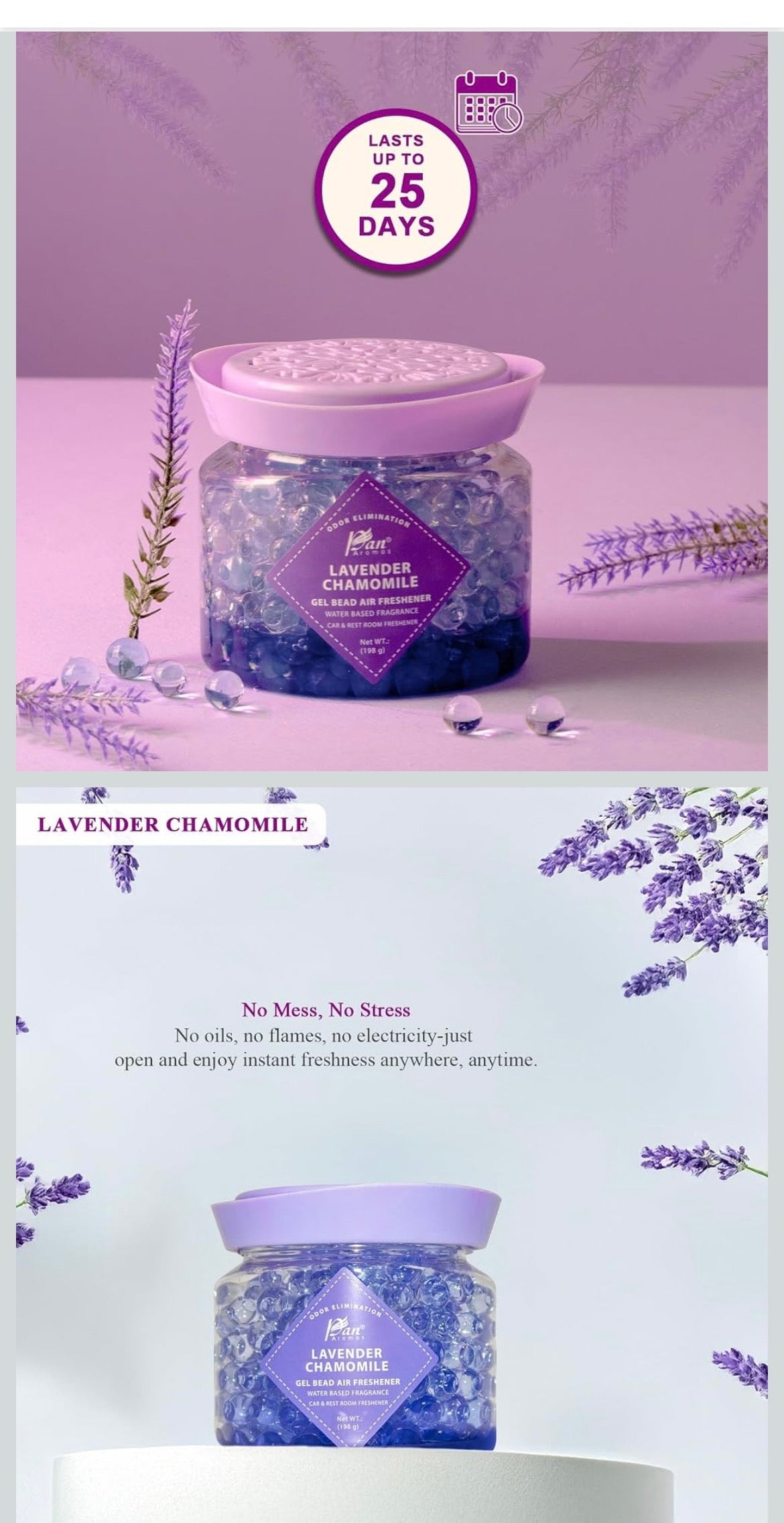 Chamomile Gel Bead Air Freshener – Long-Lasting Fragrance