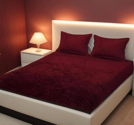 Premium Velvet Fitted Bedsheet Set with 2 Pillow Covers – Queen Size | Soft & Warm