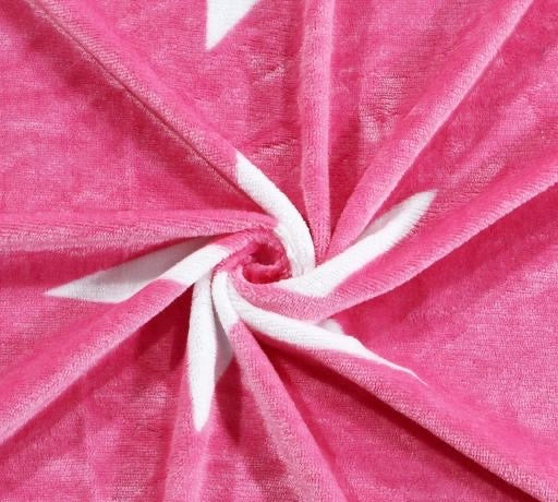 Premium Velvet Fitted Bedsheet with 2 Pillow Covers | Star Print | Double/Queen Size