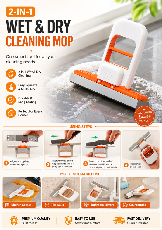 2-in-1 Wet & Dry Cleaning Mop