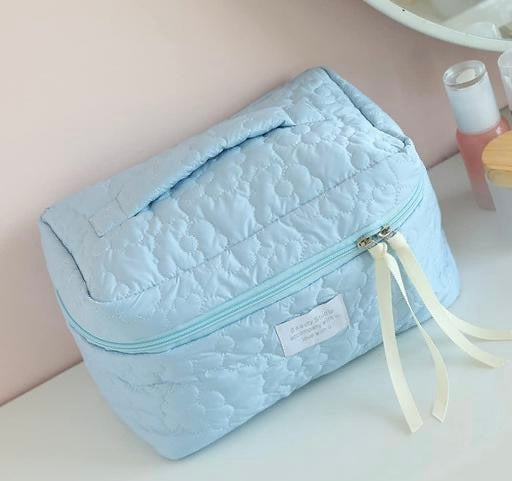 Quilted Storage Bag | Spacious Makeup & Travel Organizer | Stylish Multi-Purpose Storage Bag