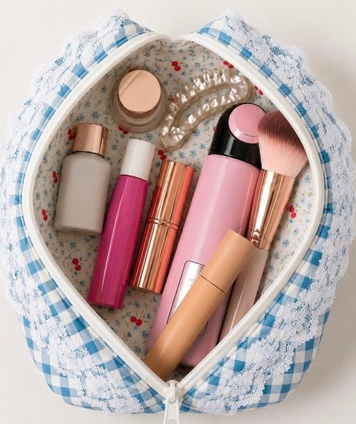Lace & Style Makeup Pouch | Cute Cosmetic & Travel Organizer | Multi-Purpose Storage Bag