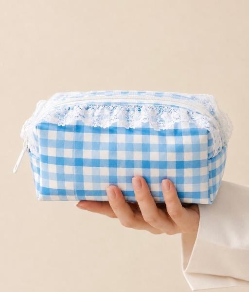 Lace & Style Makeup Pouch | Cute Cosmetic & Travel Organizer | Multi-Purpose Storage Bag
