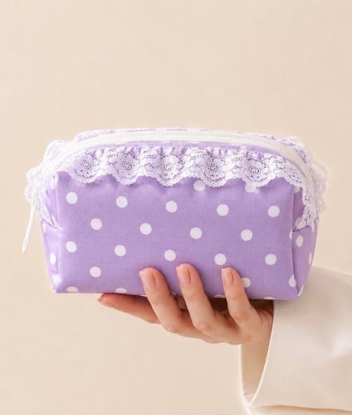 Lace & Style Makeup Pouch | Cute Cosmetic & Travel Organizer | Multi-Purpose Storage Bag