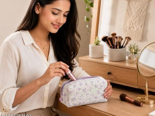 Floral Multi-Purpose Pouch | Makeup, Toiletry & Stationery Organizer | Travel Storage Bag